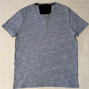Banana Republic Blue Moisture Wicking Henley Shirt